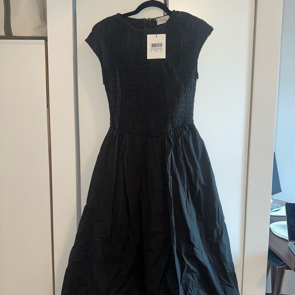 DISSH Black Textured Midi Dress